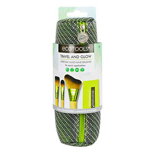 EcoTools® Travel and Glow - Juego con brochas de maquillaje para el rostro