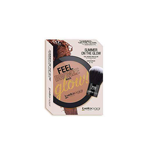 Bellaoggi Feel Bronze Maxi Glow. y pincel Kabuki Brush No.710 Ipanema Beach No.02-80 gr