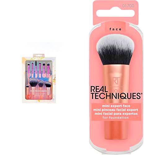 Travel Fantasy Mini Brush Set - 10mini brochas+neceser REAL TECHNIQUES &amp; Mini Expert Face Brush