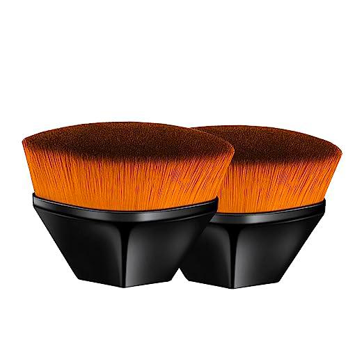 Brocha de maquillaje de 2 piezas, brocha de maquillaje Kabuki Flat Top Face Brush