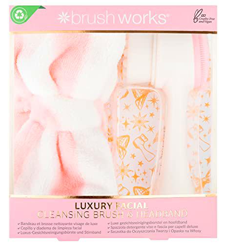 Brushworks Cepillo de limpieza facial de lujo y diadema