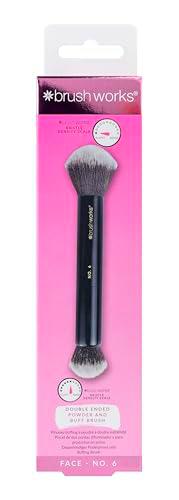 Brushworks No. 6 Double Ended Powder and Buff Brush