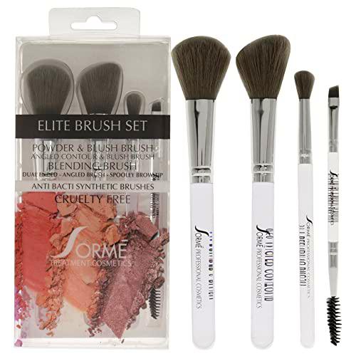 Elite Brush Set Sorme Cosmetics for Women 4 Pc Powder and Blush Brush