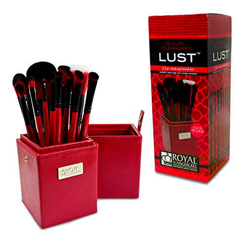 Royal &amp; Langnickel - Conjunto de pinceles de maquillaje&quot;Guilty Pleasures Lust&quot; con la caja, 12 piezas