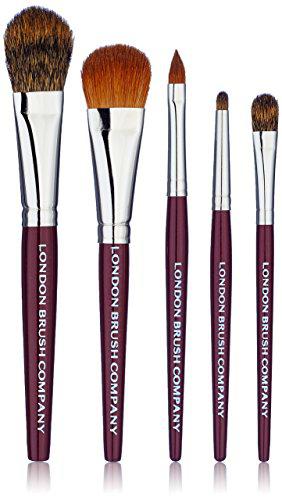 LONDON BRUSH COMPANY Classic Collection - Juego de brochas de maquillaje para viaje