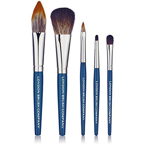 LONDON BRUSH COMPANY NouVeau Collection - Juego de brochas de maquillaje para viajes