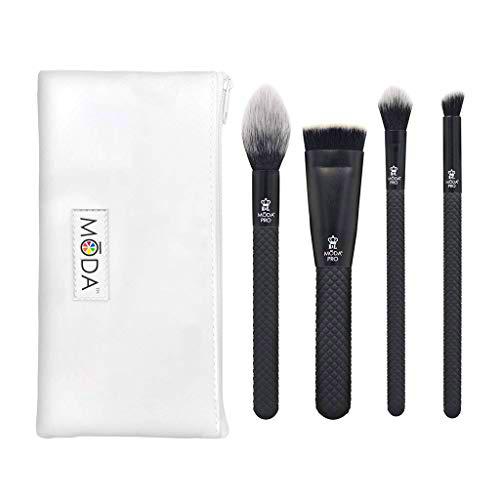 MODA Royal &amp; Langnickel Pro Sculpt &amp; Glow - Juego de 5 brochas de maquillaje con bolsa