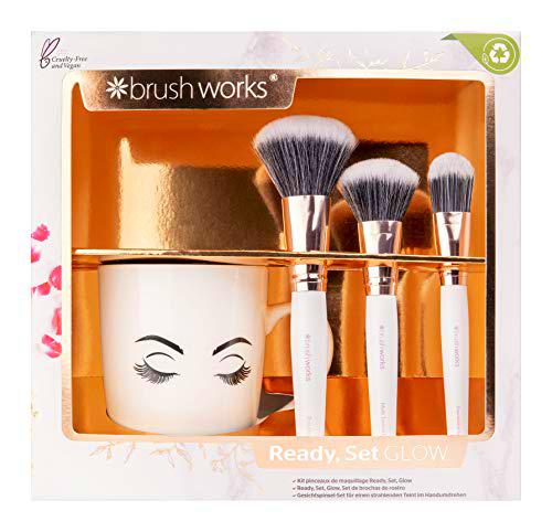 Brushworks Ready Set - Juego de Pinceles para Rostro 400 gr