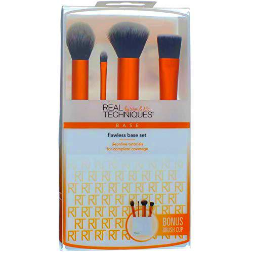 Real Techniques Flawless Base Set - Juego con brochas básicas para un maquillaje impecable