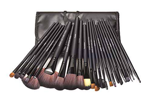 KanCai® 24 piezas pinceles de maquillaje profesional con el juego de manijas de madera